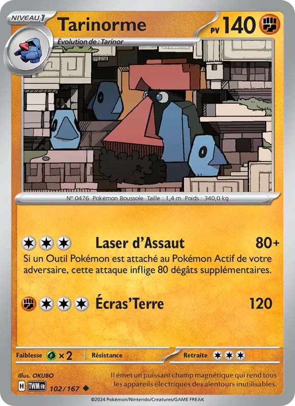 Tarinorme 102/167 — EV06 – Mascarade Crépusculaire — Carte Pokémon française
