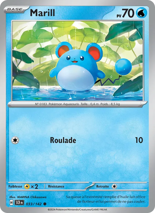 Marill 33/142 — EV07 — Couronne Stellaire — Carte Pokémon française