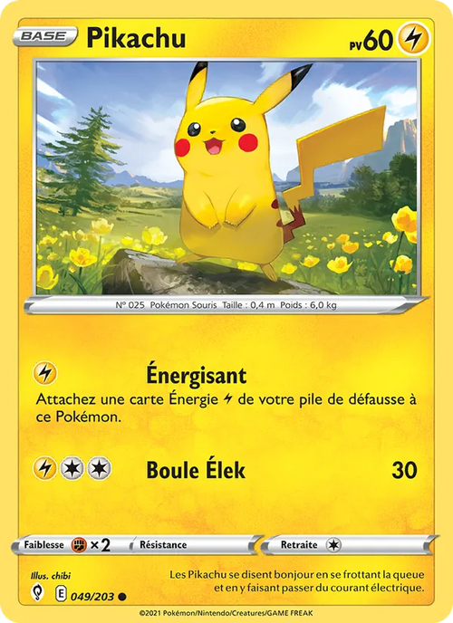 Pikachu 49/203 — EB07 - Evolution Céleste