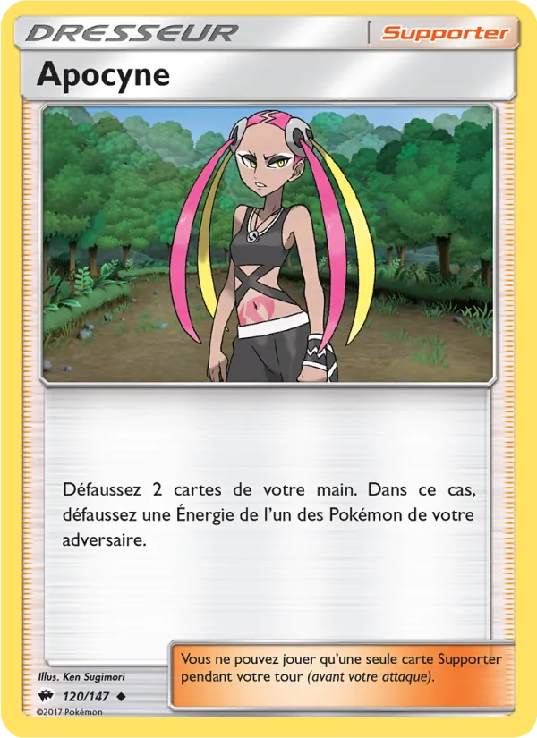 Apocyne 120/147 — SL3 – Ombres Ardentes — Carte Pokémon française