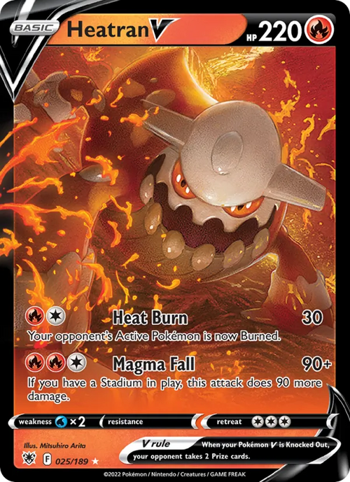 Heatran V 25/189 — SWSH10 – Astral Radiance