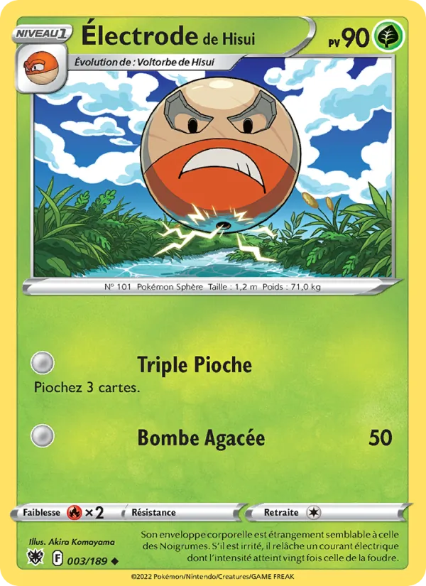 Électrode de Hisui 3/189 — EB10 – Astres Radieux — Carte Pokémon française
