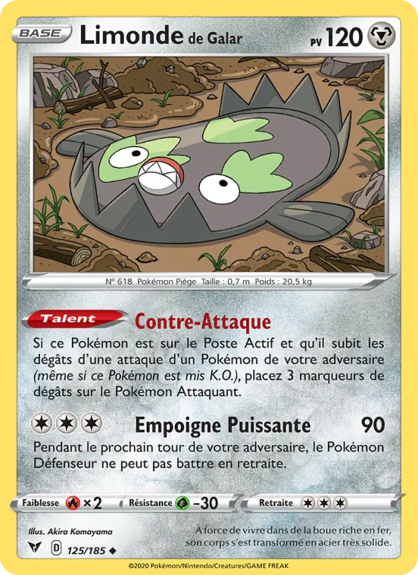 Limonde de Galar 125/185 — EB04 — Voltage Éclatant — Carte Pokémon française