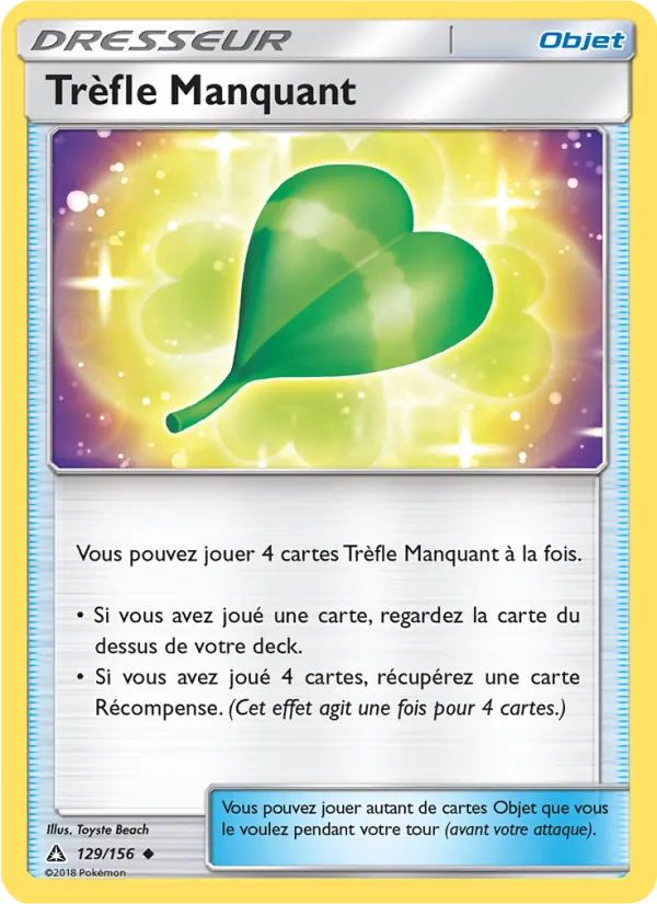 Trèfle Manquant 129/156 — SL5 – Ultra-Prisme — Carte Pokémon française