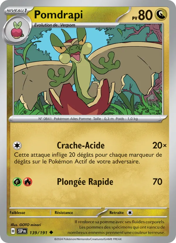 Pomdrapi 139/191 — EV08 – Étincelles Déferlantes — Carte Pokémon française