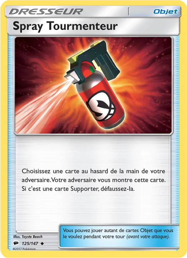 Spray Tourmenteur 125/147 — SL3 – Ombres Ardentes — Carte Pokémon française