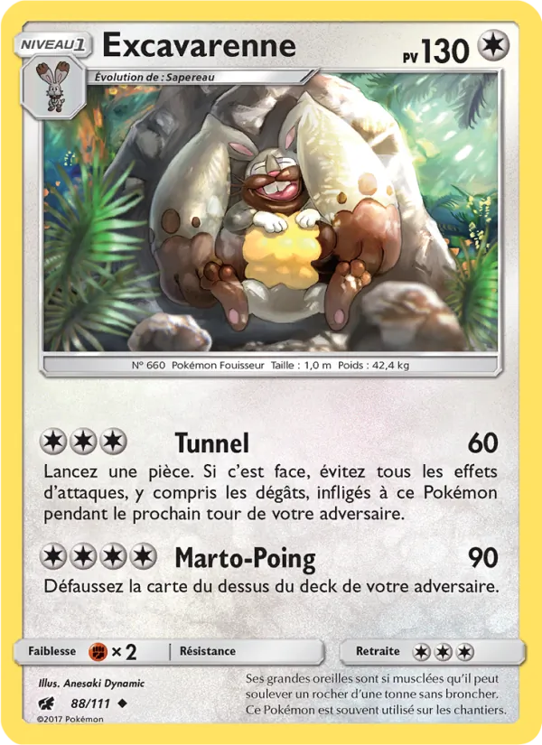 Excavarenne 88/111 — SL4 – Invasion Carmin — Carte Pokémon française