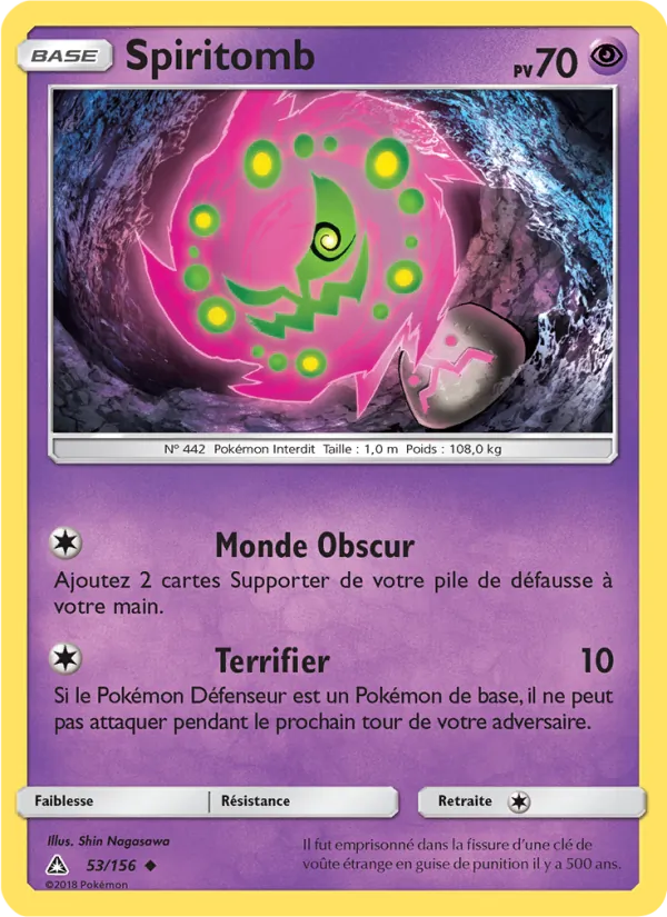 Spiritomb 53/156 — SL5 – Ultra-Prisme — Carte Pokémon française