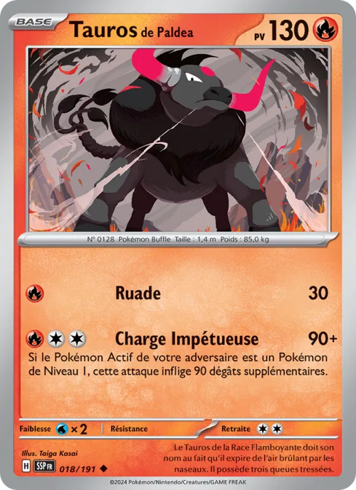 Tauros de Paldea 18/191 — EV08 – Étincelles Déferlantes