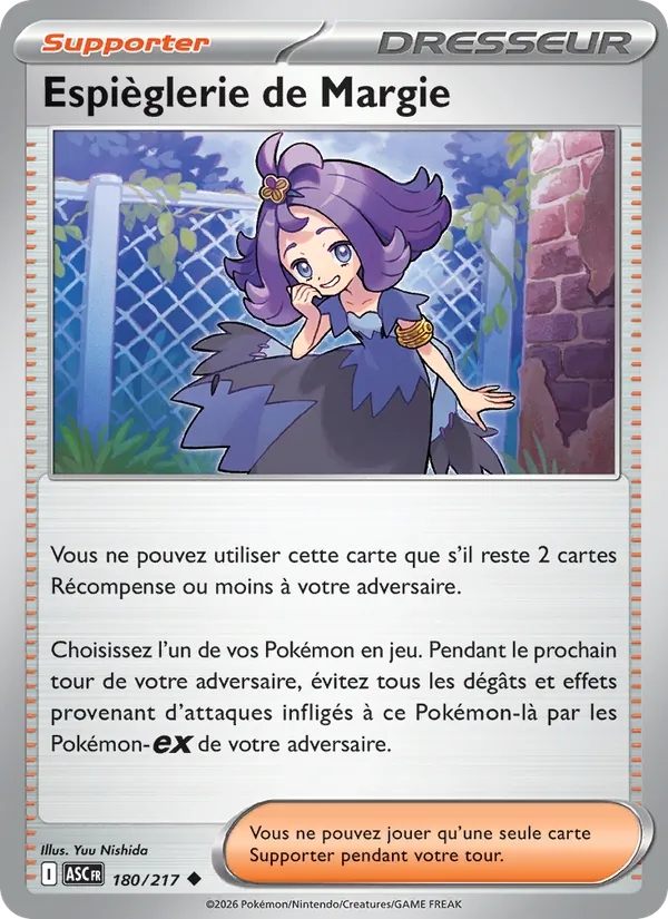 Espièglerie de Margie 180/217 — ME02.5 – Héros Transcendants — Carte Pokémon française