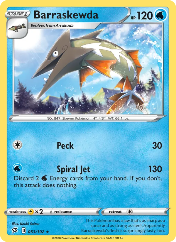 Hastacuda 53/192 — SWSH2 – Rebel Clash — Carte Pokémon anglaise