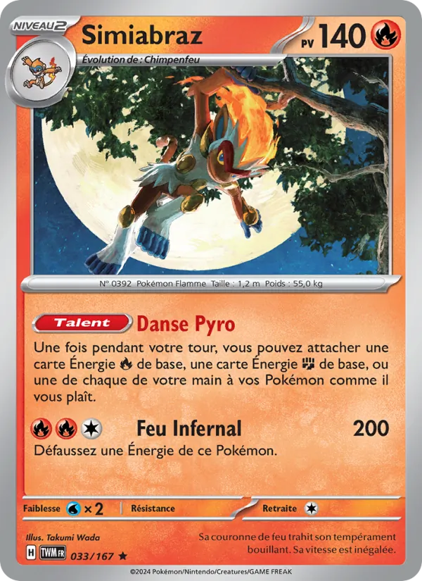 Simiabraz 33/167 — EV06 – Mascarade Crépusculaire — Carte Pokémon française