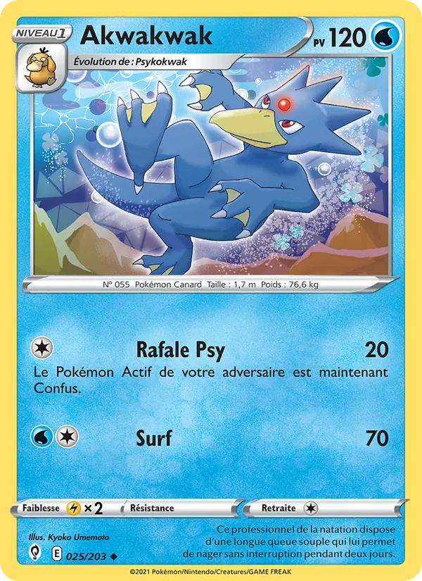 Akwakwak 25/203 — EB07 - Evolution Céleste — Carte Pokémon française