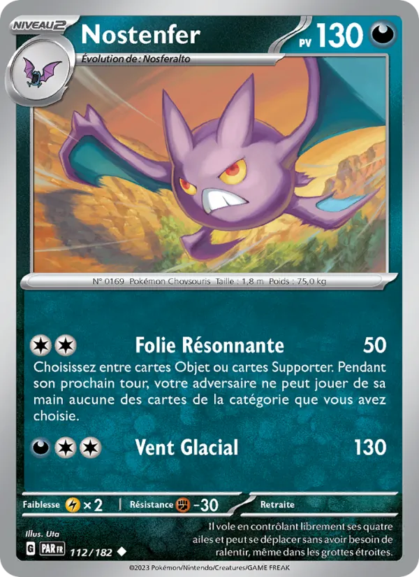 Nostenfer 112/182 — EV04 – Faille Paradoxe — Carte Pokémon française