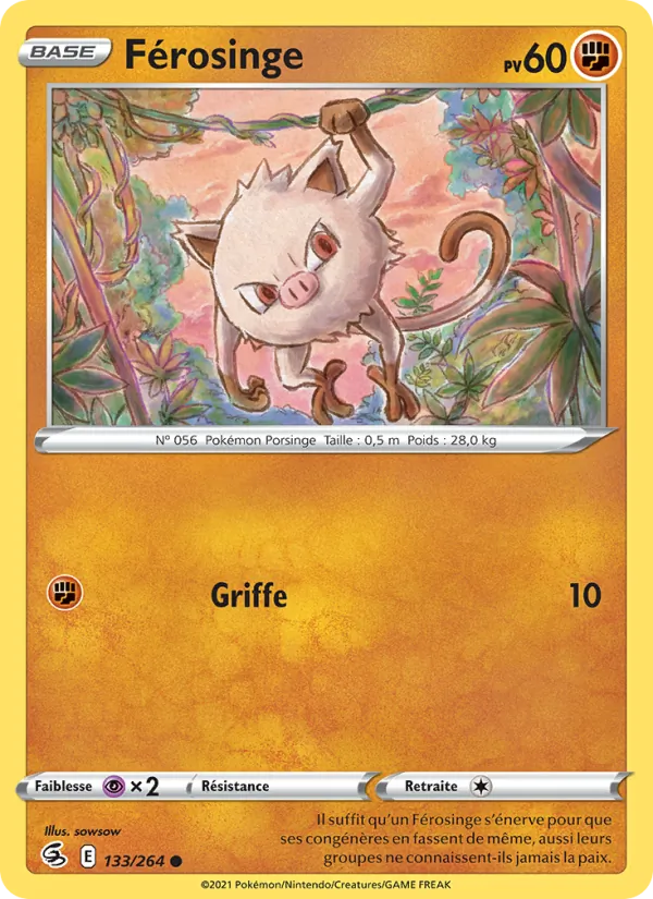 Férosinge 133/264 — EB08 - Poing de Fusion — Carte Pokémon française