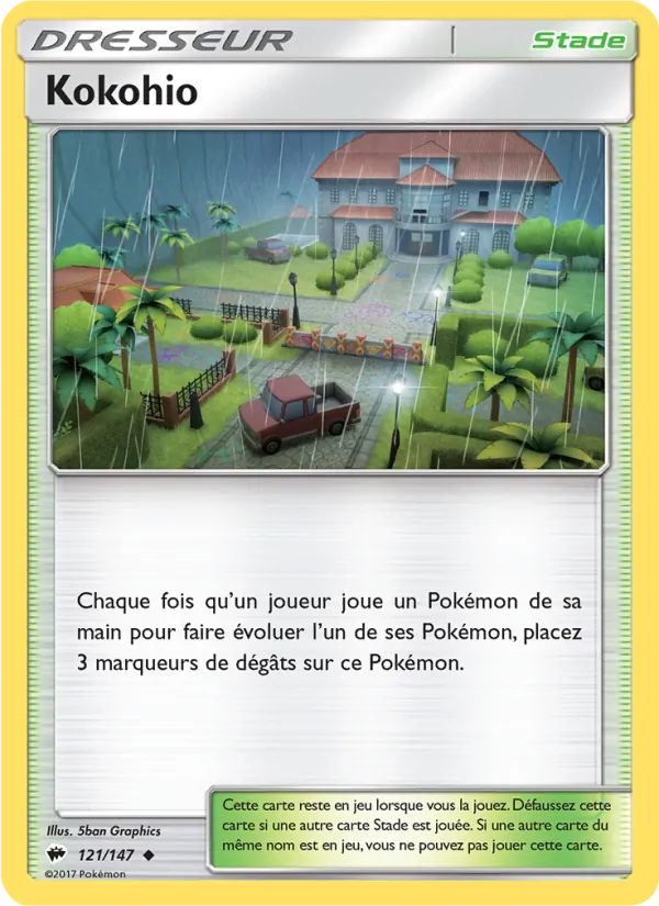 Kokohio 121/147 — SL3 – Ombres Ardentes — Carte Pokémon française