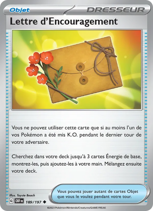 Lettre d'Encouragement 189/197 — EV03 – Flammes Obsidiennes