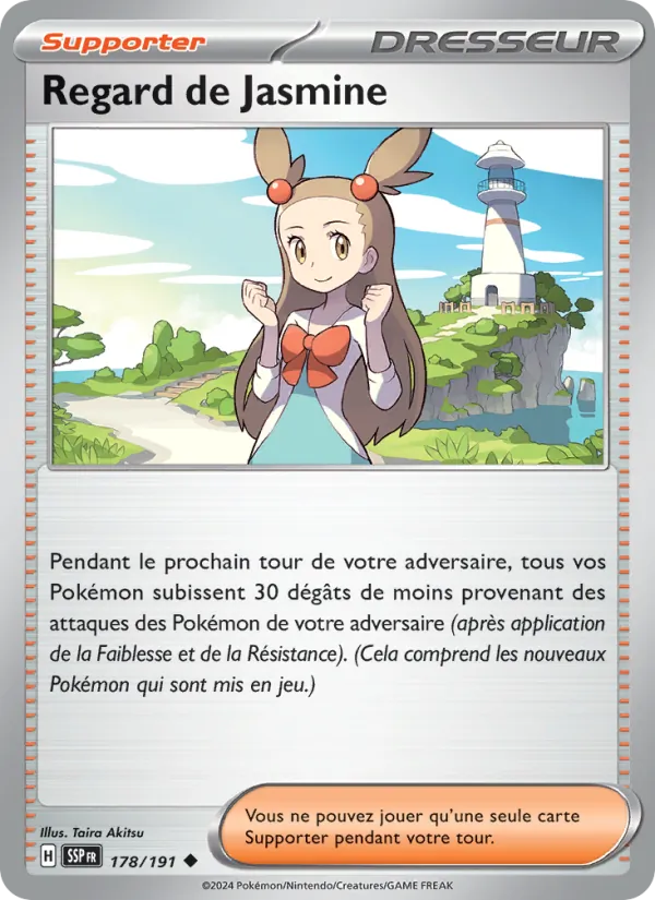Regard de Jasmine 178/191 — EV08 – Étincelles Déferlantes — Carte Pokémon française