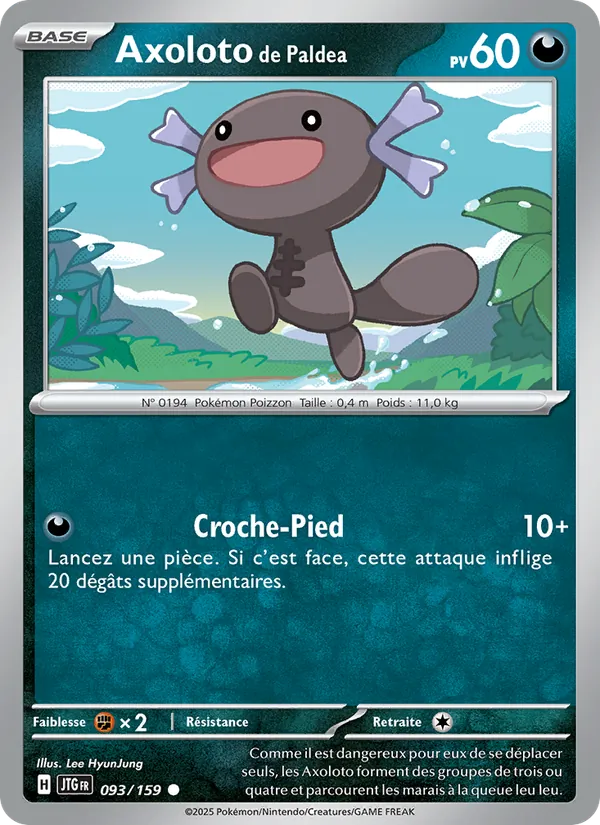Axoloto de Paldea 93/159 — EV09 – Aventures Ensemble — Carte Pokémon française
