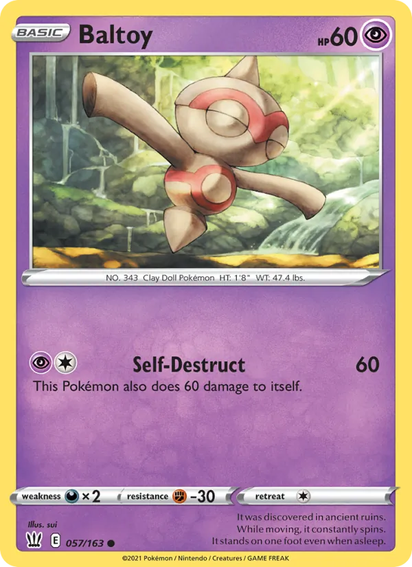 Balbuto 57/163 — SWSH5 – Battle Styles — Carte Pokémon anglaise