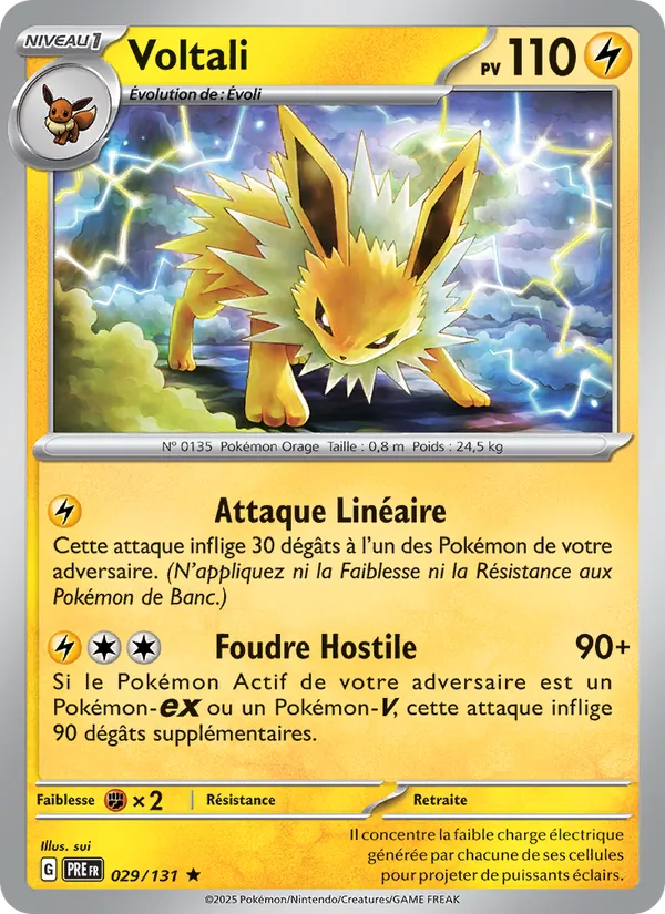 Voltali 29/131 — EV08.5 – Évolutions Prismatiques — Carte Pokémon française