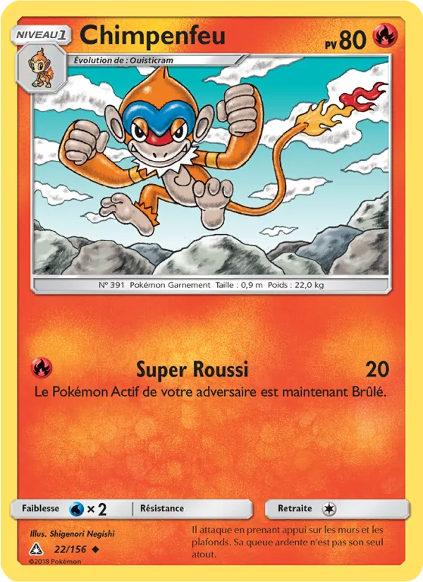 Chimpenfeu 22/156 — SL5 – Ultra-Prisme — Carte Pokémon française