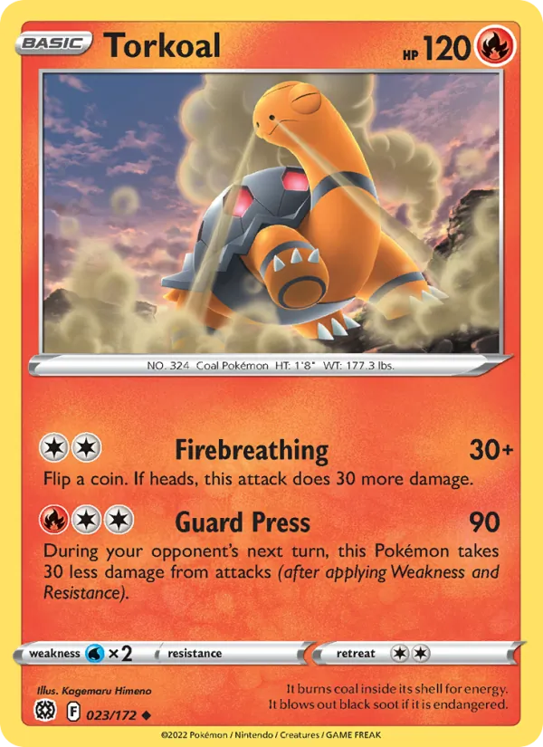 Chartor 23/172 — SWSH9 – Brilliant Stars — Carte Pokémon anglaise