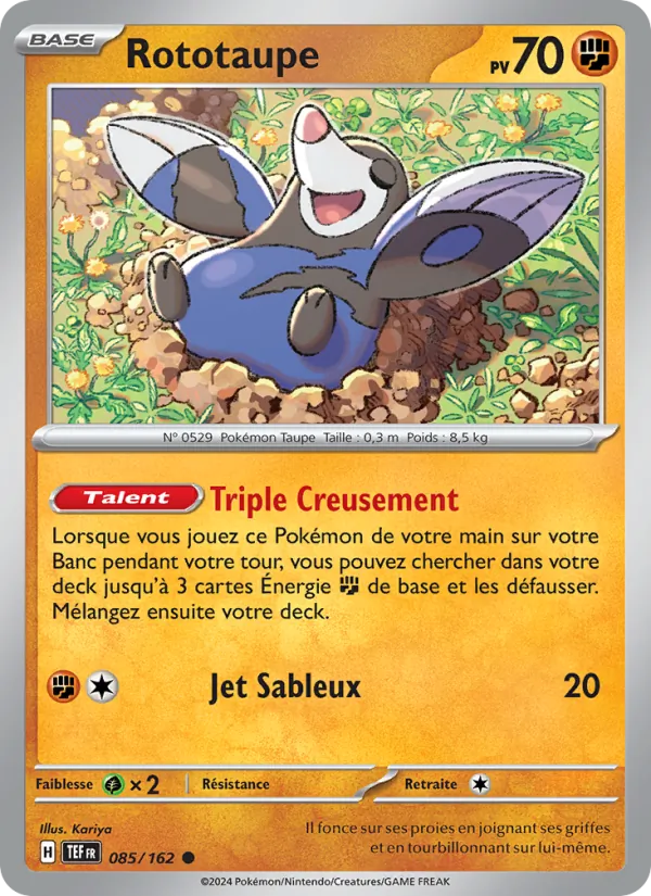 Rototaupe 85/162 — EV05 – Forces Temporelles — Carte Pokémon française
