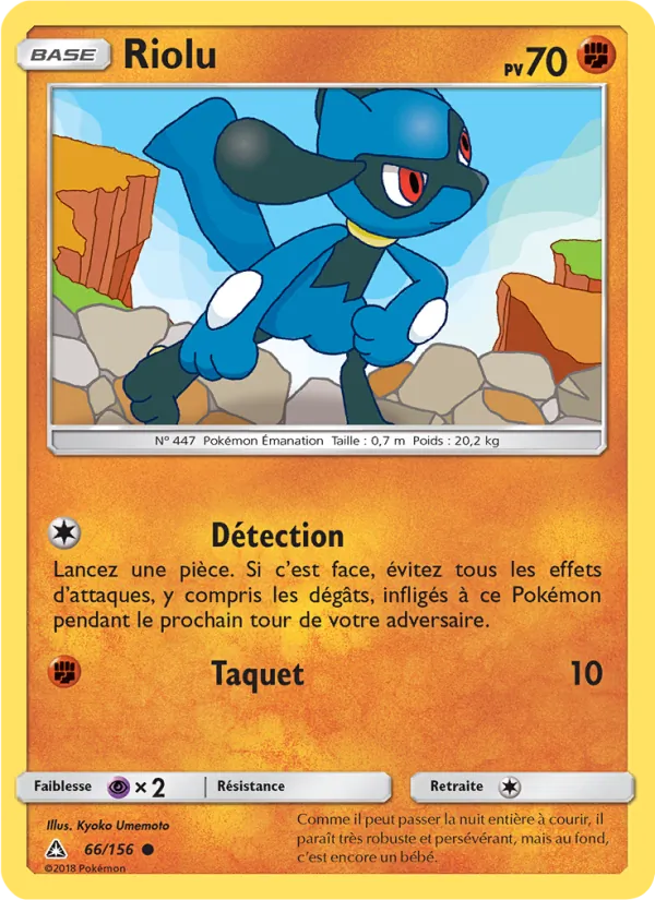 Riolu 66/156 — SL5 – Ultra-Prisme — Carte Pokémon française