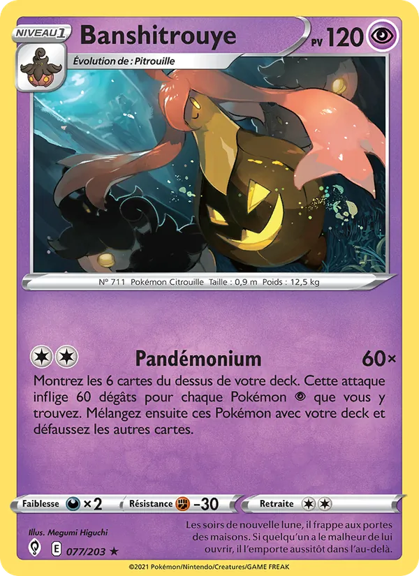 Banshitrouye 77/203 — EB07 - Evolution Céleste — Carte Pokémon française