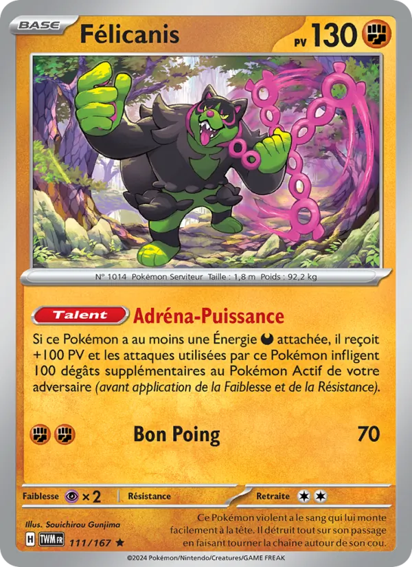 Félicanis 111/167 — EV06 – Mascarade Crépusculaire — Carte Pokémon française