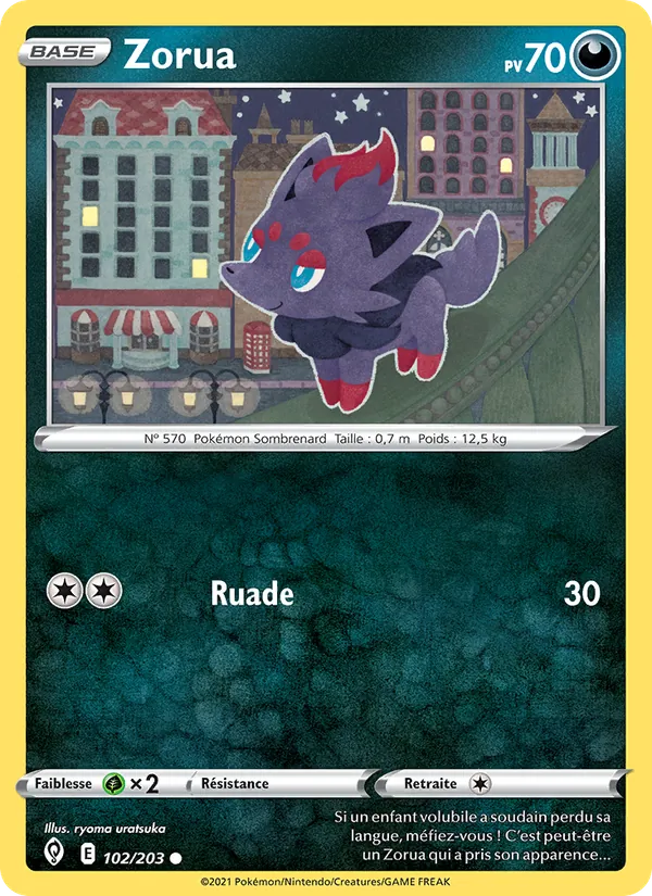 Zorua 102/203 — EB07 - Evolution Céleste — Carte Pokémon française
