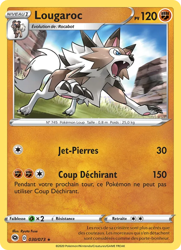 Lougaroc 30/73 — EB03.5 – La Voie du Maître — Carte Pokémon française