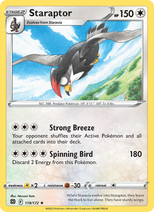 Étouraptor 119/172 — SWSH9 – Brilliant Stars