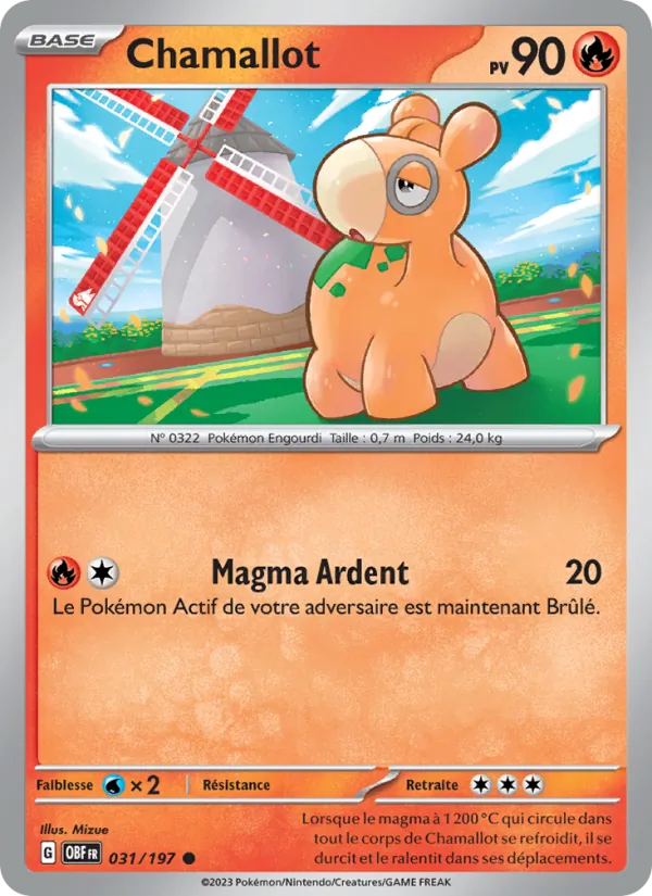 Chamallot 31/197 — EV03 – Flammes Obsidiennes — Carte Pokémon française