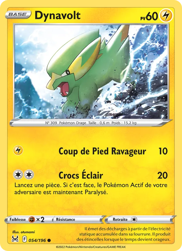 Dynavolt 54/196 — EB11 — Origine Perdue — Carte Pokémon française