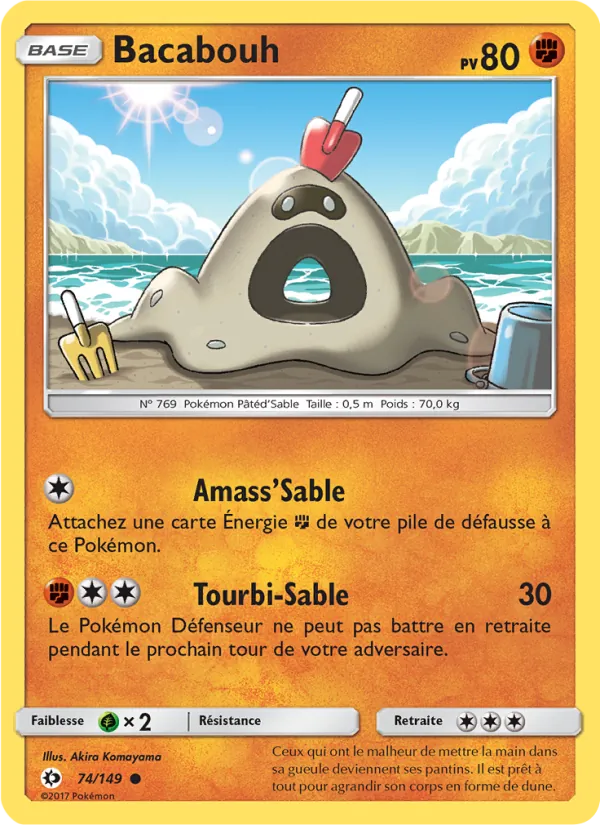 Bacabouh 74/149 — SL1 – Soleil et Lune — Carte Pokémon française
