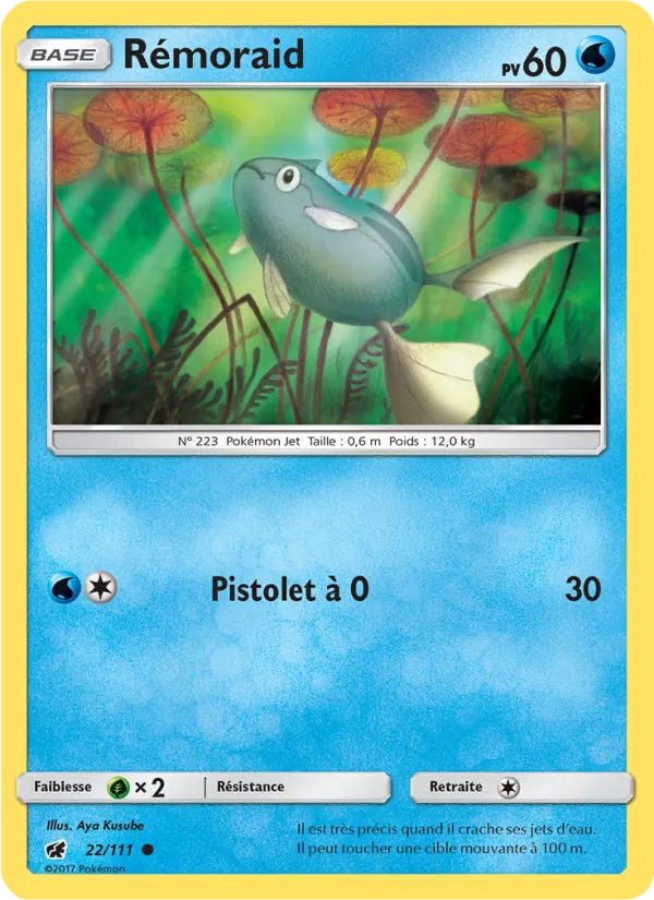 Rémoraid 22/111 — SL4 – Invasion Carmin — Carte Pokémon française
