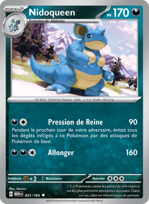 Nidoqueen 31/165 — EV03.5 — 151 — Carte Pokémon française