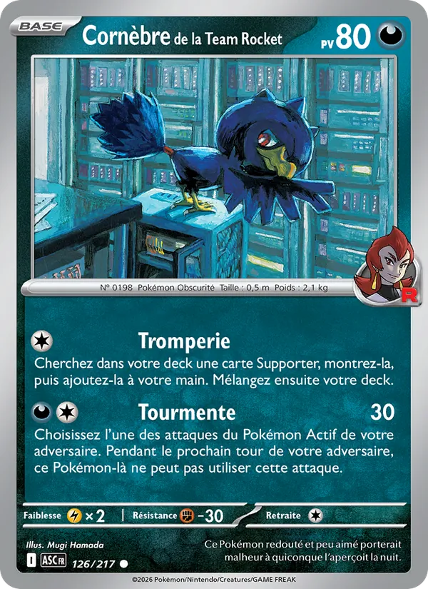 Cornèbre de la Team Rocket 126/217 — ME02.5 – Héros Transcendants — Carte Pokémon française