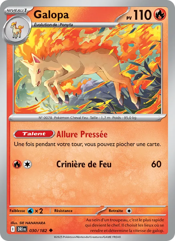 Galopa 30/182 — EV10 – Rivalités Destinées — Carte Pokémon française