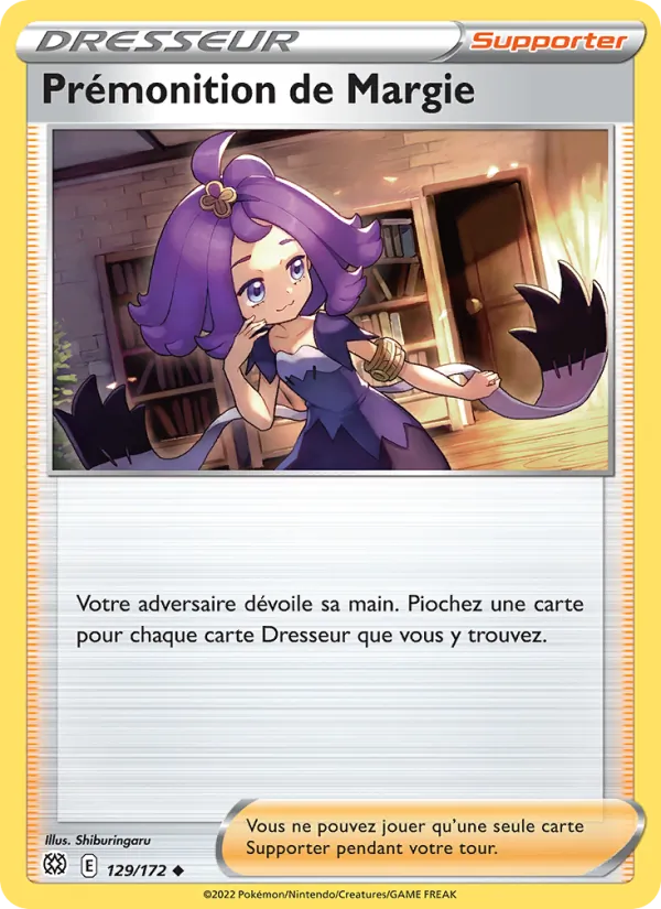Prémonition de Margie 129/172 — EB09 - Stars Etincelantes — Carte Pokémon française