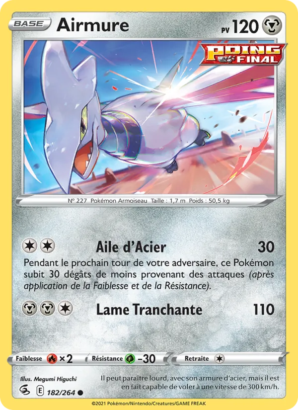 Airmure 182/264 — EB08 - Poing de Fusion — Carte Pokémon française