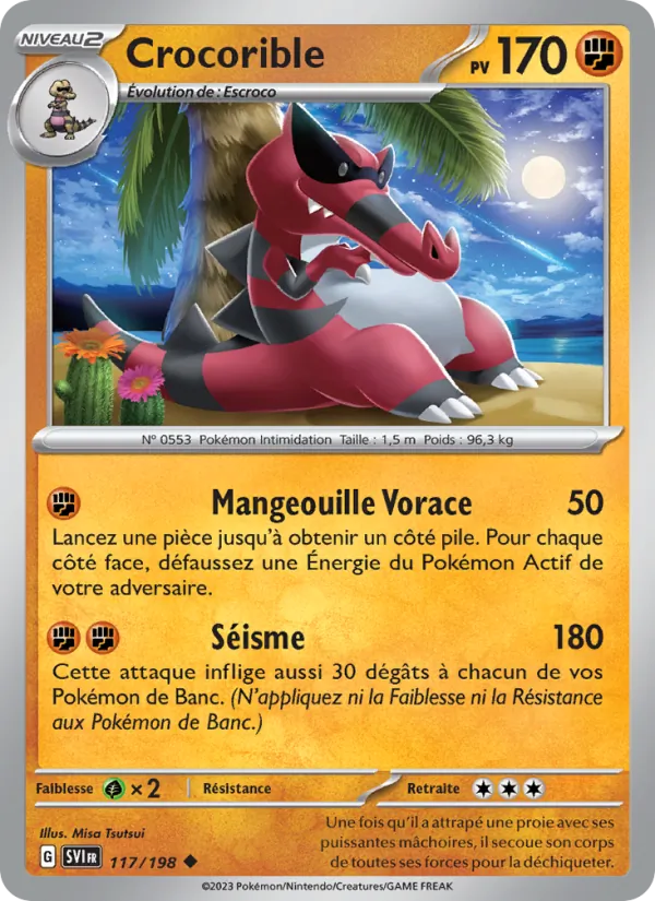 Crocorible 117/198 — EV01 – Écarlate et Violet — Carte Pokémon française