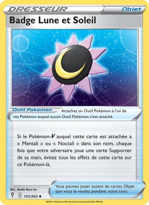 Badge Lune et Soleil 151/203 — EB07 - Evolution Céleste