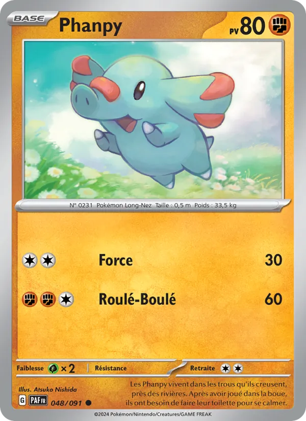 Phanpy 48/91 — EV04.5 – Destinées de Paldea — Carte Pokémon française