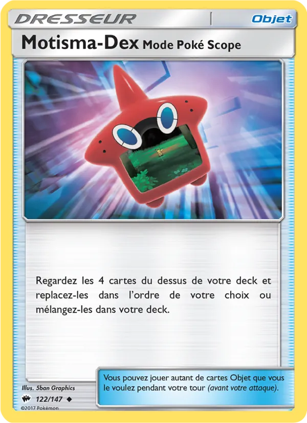 Motisma-Dex – Mode Poké Scope 122/147 — SL3 – Ombres Ardentes