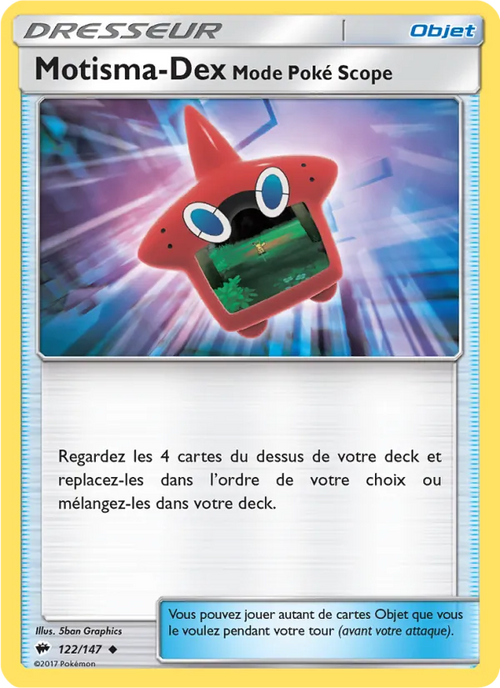 Motisma-Dex – Mode Poké Scope 122/147 — SL3 – Ombres Ardentes