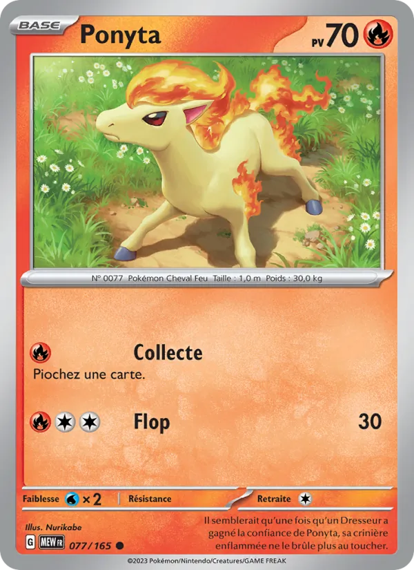 Ponyta 77/165 — EV03.5 — 151 — Carte Pokémon française