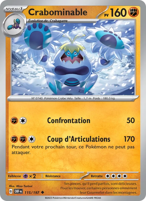 Crabominable 115/197 — EV03 – Flammes Obsidiennes